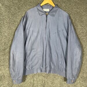 St. Croix Shop Mens XL Purple Microfiber Full Zip Bomber Jacket USA Made‎